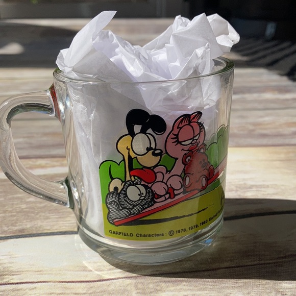 Garfield Glass Coffee Mug 1978 Collectible Vintage - Picture 2 of 5